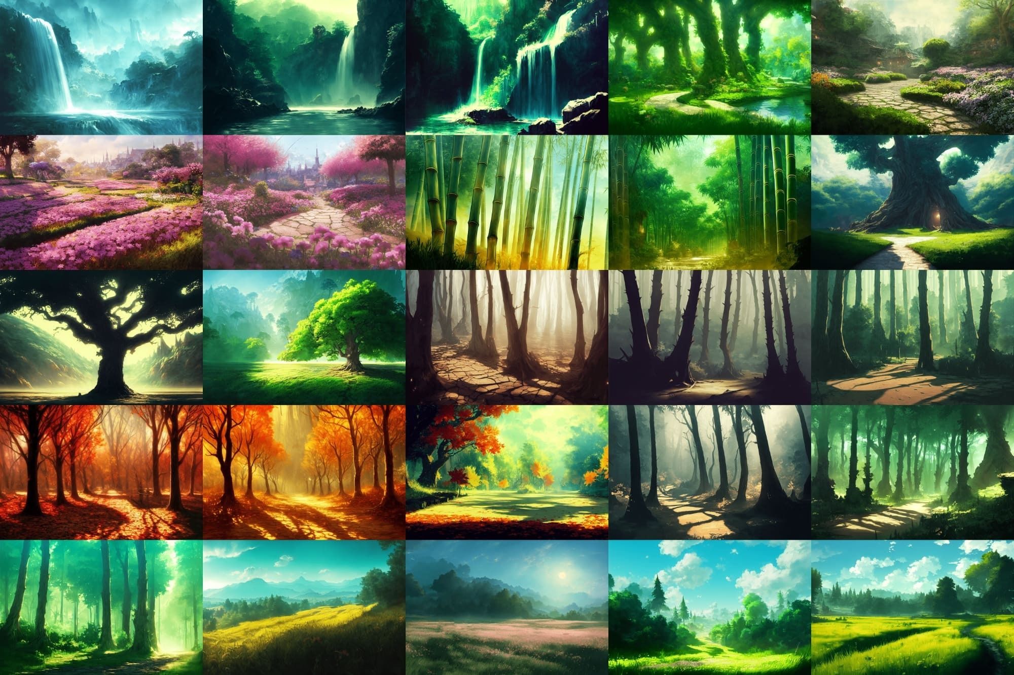 【草原や森や川などの自然系背景】著作権フリーの高解像度画像（100枚）1