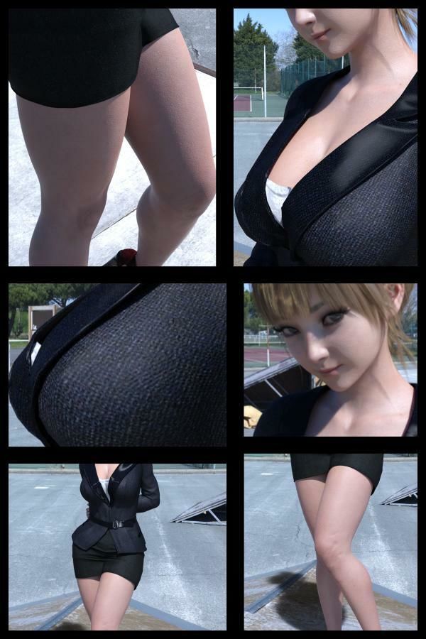 『理想の彼女を3DCGで作ります』から生まれたバーチャルアイドル「一ノ瀬廻里（いちのせめぐり）」のOL写真集:Gakusei-092