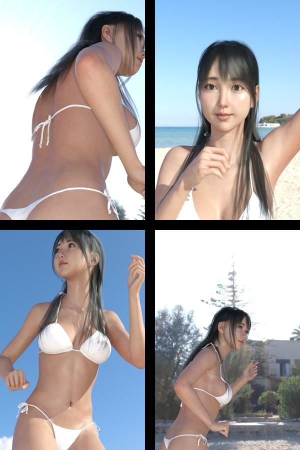 【＋All】『理想の彼女を3DCGで作ります』から生まれたバーチャルアイドル「櫛田沙綾（くしださあや）」のグラドル撮影風写真集:Gradol_041