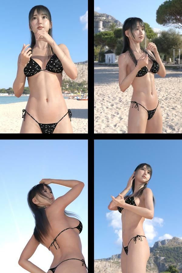 【＋All】『理想の彼女を3DCGで作ります』から生まれたバーチャルアイドル「櫛田沙綾（くしださあや）」のグラドル撮影風写真集:Gradol_062