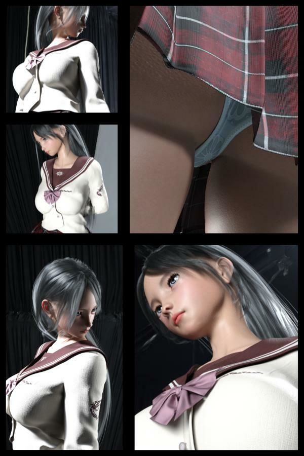【Dars-100】『理想の彼女を3DCGで作ります』から生まれたバーチャルアイドル「美菜（みな）」の制服写真集:Mina-012