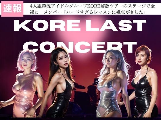 【4人組韓流アイドルグループKORE解散ツアーのステージで全裸に メンバー「ハードすぎるレッスンに嫌気がさした」】妄想グラビア出版