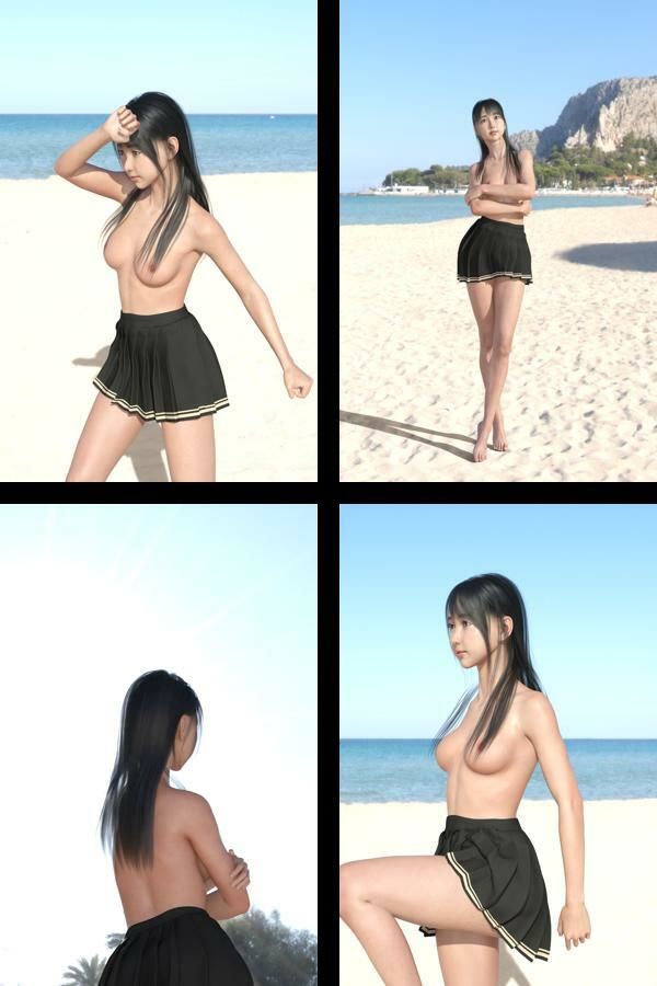 【＋All】『理想の彼女を3DCGで作ります』から生まれたバーチャルアイドル「櫛田沙綾（くしださあや）」のJK風写真集:JK_131