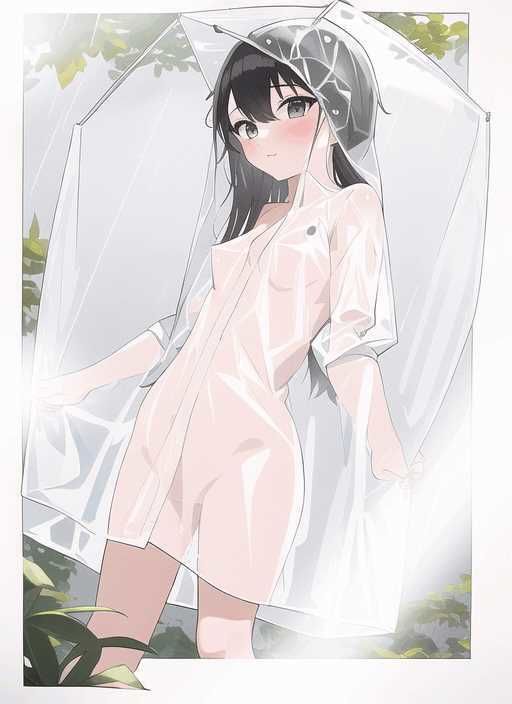 裸レインコートの女の子CG集3