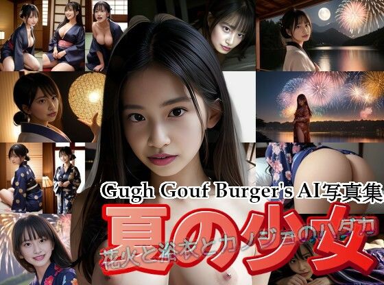 【夏の少女 花火と浴衣とカノジョのハダカ AI写真集】Gugh Gouf Burgers